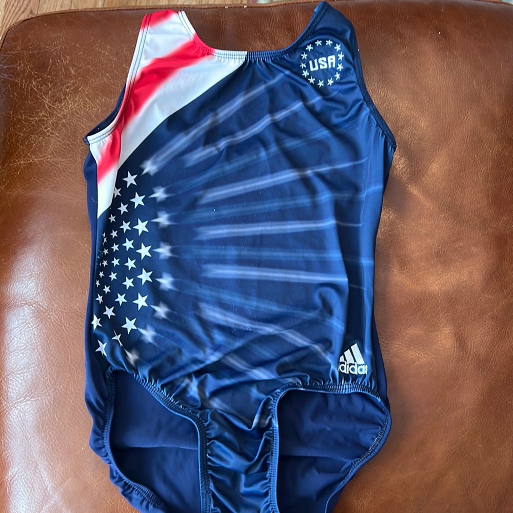 Adult small adidas USA leotard for tumbling or gymnastics. EUC.